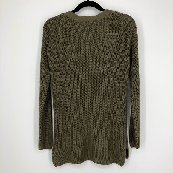 GUESS Khloe Lace-Up Sweater in Green - Picture 2 of 13
